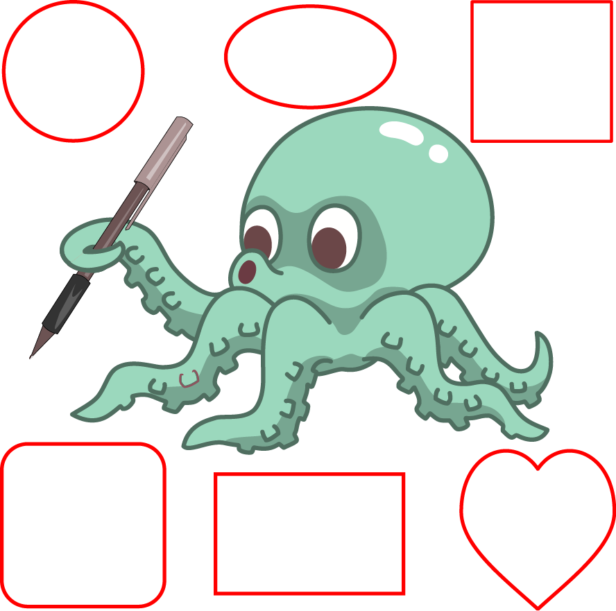 Standard Label and Sticker Shape Cut Paths